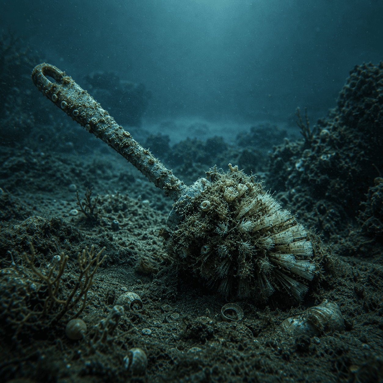 Three primordial Brushes found in a forest cave, a subterranean chamber and a submerged archaeological context: The Brush Beneath the Sea